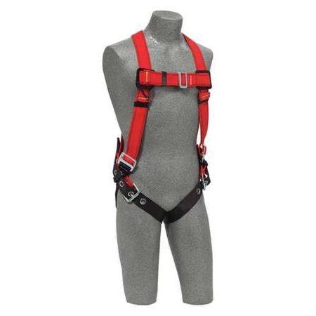Lowest Price 3M Protecta PRO 1191384 Fall Protection Full Body Welders Harness, with Back D-Ring, Tongue Buckle Legs, 420 Pound Capacity, Extra Large, Red/Black,