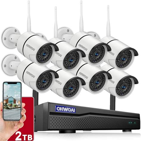 4UCam 8-Channel HD 1080P Wireless Network/IP Security Camera System (IP Wireless WiFi NVR Kits) Home Security Camera System Indoor Outdoor 4 Camera