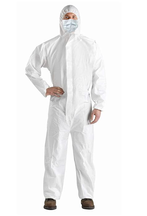 Review AMZ Disposable Coveralls. Pack of 25 White Hazmat Suits 3X-Large. 30 gsm Polypropylene Paint Suit Disposable Protective Suit with Zipper Front Entry, Elastic Wrists, Elastic Ankles.