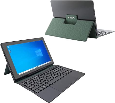 AVITA Magus II 10.1" HD Tablet with Detachable Keyboard, Windows 10, Intel Celeron N4000 Processor, 4GB Ram & 64GB Storage (Blue)