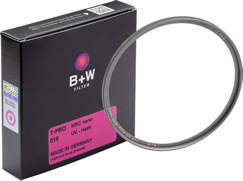 B + W UV-Haze Protection Filter for Camera Lens – Ultra Slim Titan Mount (T-PRO), 010, HTC, 16 Layers Multi-Resistant and Nano Coating, Photography Filter, 39 mm