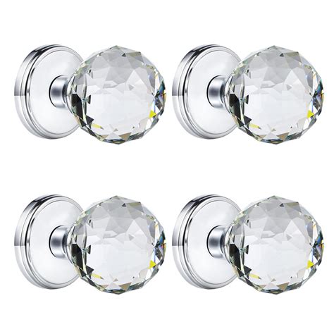 40% Off Discount CLCTK Glass Dummy Door Knobs, Inactive Crystal Half-Dummy Door Knobs for Closet/Bifold (Matte Black, 4 Pack)