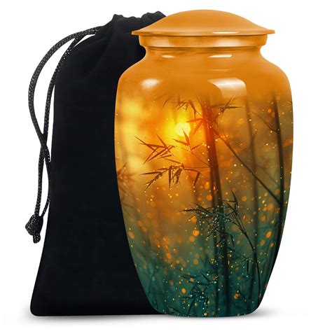 Limited Stock Cremation Urn for Human Ashes, Full Size, with Velvet Box & Bag for Adults