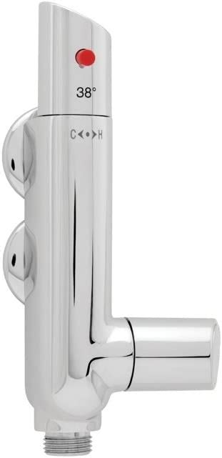 Deva VVERT01 Vertical L-Shaped Bar Shower Valve with Chrome Finish