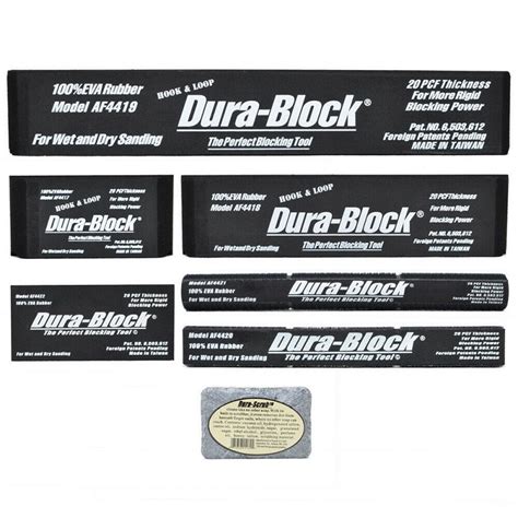 Dura-Block AF44HL Hook & Loop Black 7-Piece Sanding Block Set