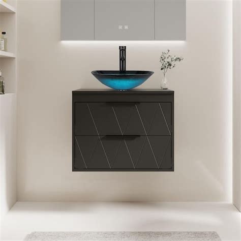 Crazy Deals Eclife 24.5" Modern Bathroom Vanity Sink Combo with Overflow Ceramic Sink Top & MDF Stand Bathroom Cabinet & Chrome Solid Grass Faucet and Pop Up Drain Vanity Mirror (Contemporary/A08B03)