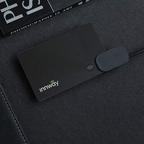 Innway Card - Ultra Thin Rechargeable Bluetooth Tracker Finder. Find Your Wallet, Bag, Backpack, Keys, Laptop,Tablet(Blue)