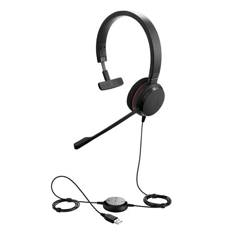 Jabra Evolve 20 SE Mono Headset – Microsoft Certified Headphones for VoIP Softphone with Passive Noise Cancellation – USB-A Cable with Controller – Black