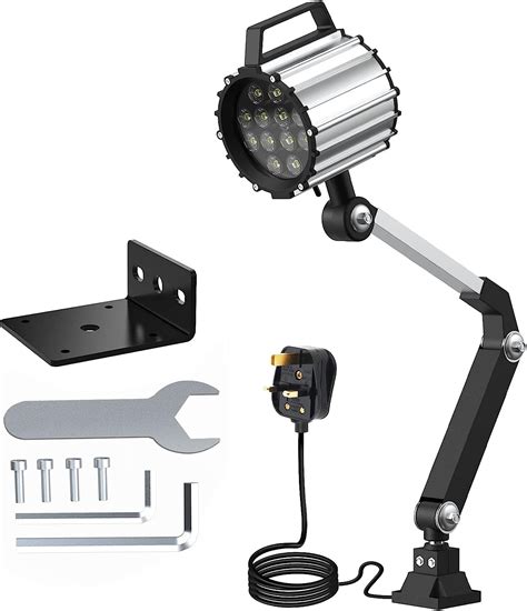 Led Work Lights Table Lamp Long Arm Machine Light Multipurpose Waterproof Lathe Drill Work Light 12W 220V