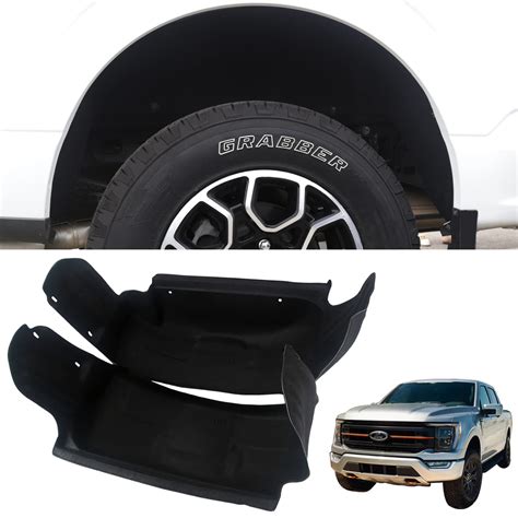 Get Cheap Price Utiiy for 2021-2022 F150 Wheel Well Liner Rear Wheel Well Guards mud Flaps Fits 2021-2022 Ford F150 Accessories (Will not fit Raptor)
