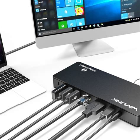 WAVLINK Thunderbolt 3 Dock with 85W Charging & 4K@60Hz Displayport, USB C Thunderbolt Dock for Laptop, Gigabit Ethernet, SD Card Reader, 4xUSB 3.0 Ports for Macbook/Windows/Thunderbolt Laptops