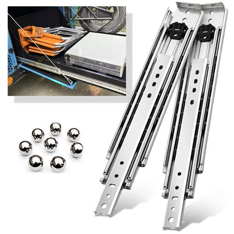 YENUO Heavy Duty Drawer Slides Locking Full Extension Side Mount Ball Bearing Long Rails Track Guide Glides Runners 34 inch 850mm Load 500lbs 1 Pair